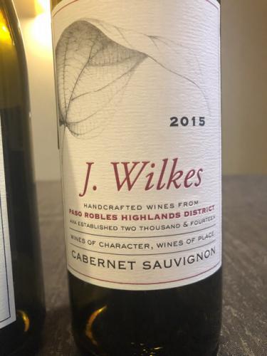 J. Wilkes - Cabernet Sauvignon - 2015