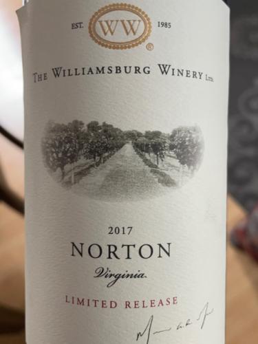 The Williamsburg Winery - Limited Release Norton - 2017