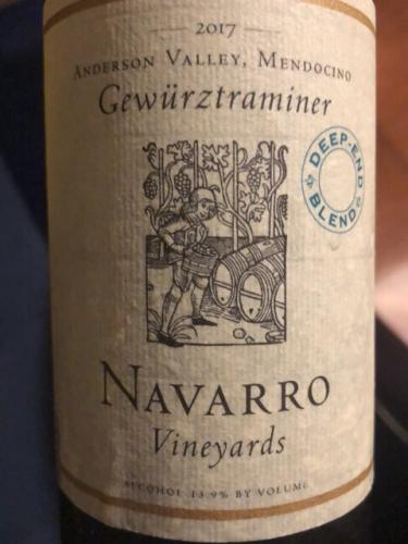 Navarro Vineyards - Dry Gewürztraminer - 2017