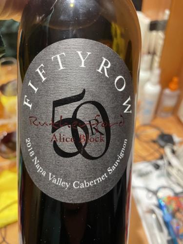 Fifty Row - Rutherford Alice Block Cabernet Sauvignon - 2018