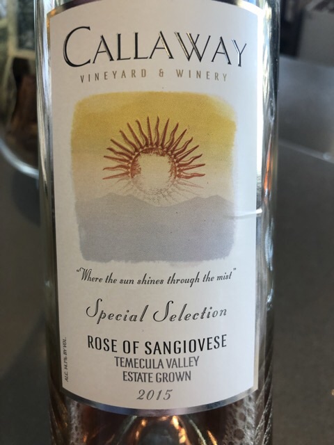 Callaway - Special Selection Rosé of Sangiovese - 2015